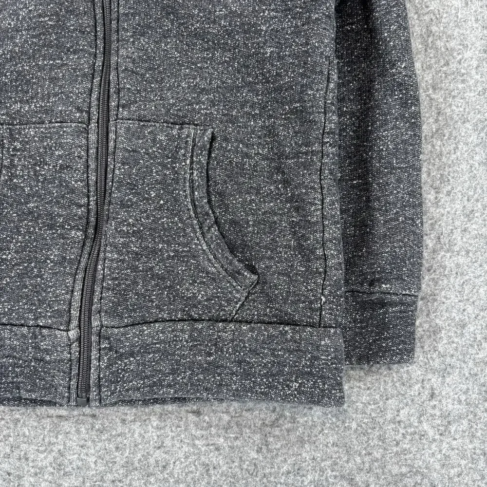 Nui Organics Youth Size 8Y Gray 100% Organic Cotton Full Zip Sherpa Hood Jacket